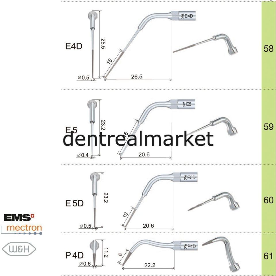 Kavitron Endodonti Ucu E5 - Ems,Mectron,Woodpecker,WH Uyumlu