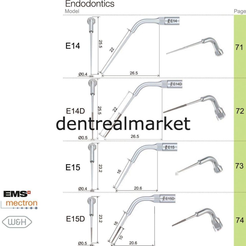 Kavitron Endodonti Ucu E5 - Ems,Mectron,Woodpecker,WH Uyumlu