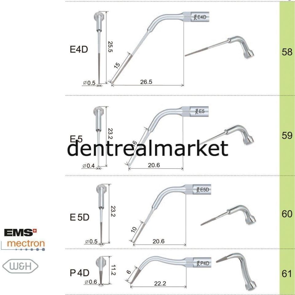 Kavitron Endodonti Ucu E6 - Ems,Mectron,Woodpecker,WH Uyumlu