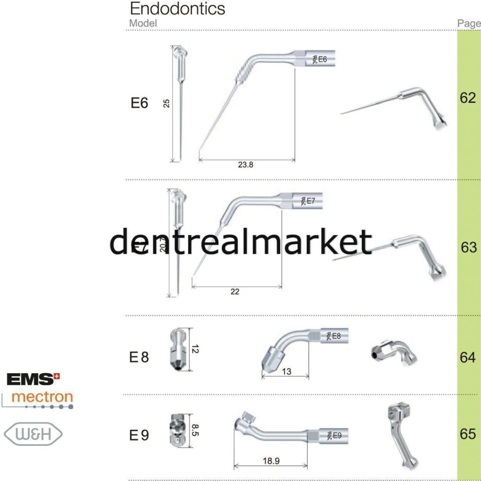 Kavitron Endodonti Ucu E6 - Ems,Mectron,Woodpecker,WH Uyumlu