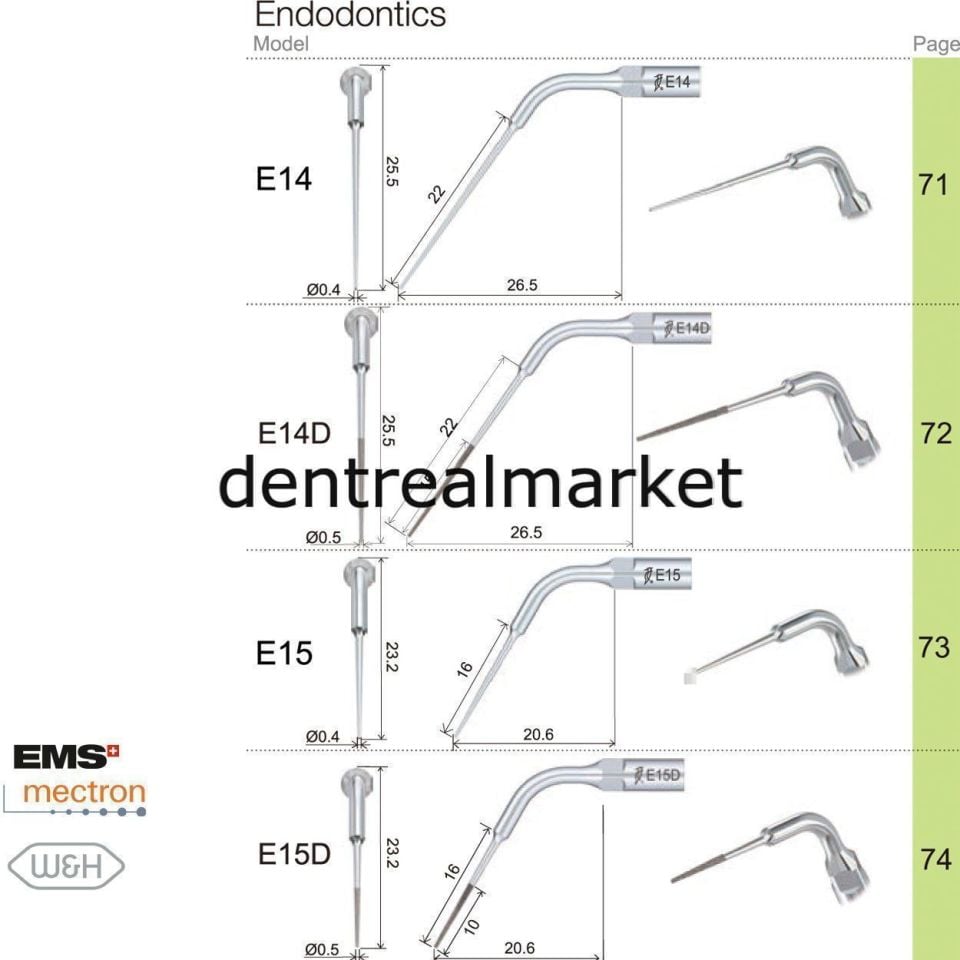 Kavitron Endodonti Ucu E6 - Ems,Mectron,Woodpecker,WH Uyumlu