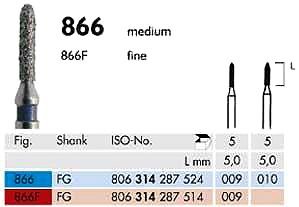 866 Sentetik Elmas Frez - 5 Adet