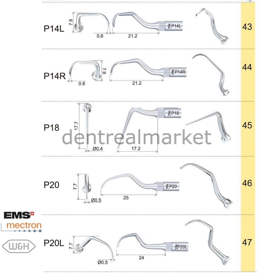 Kavitron Periodontic Ucu P12 - Ems,Mectron,Woodpecker,WH Uyumlu