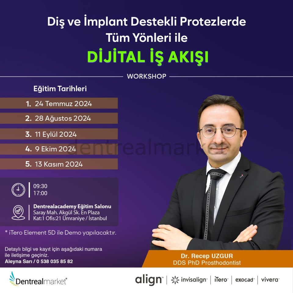 Diş ve İmplant Destekli Protezlerde Tüm Yönleri ile Dijital İş Akışı Workshop - Recep Uzgur