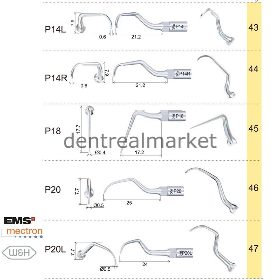 Kavitron Periodontic Ucu P14L - Ems,Mectron,Woodpecker,WH Uyumlu