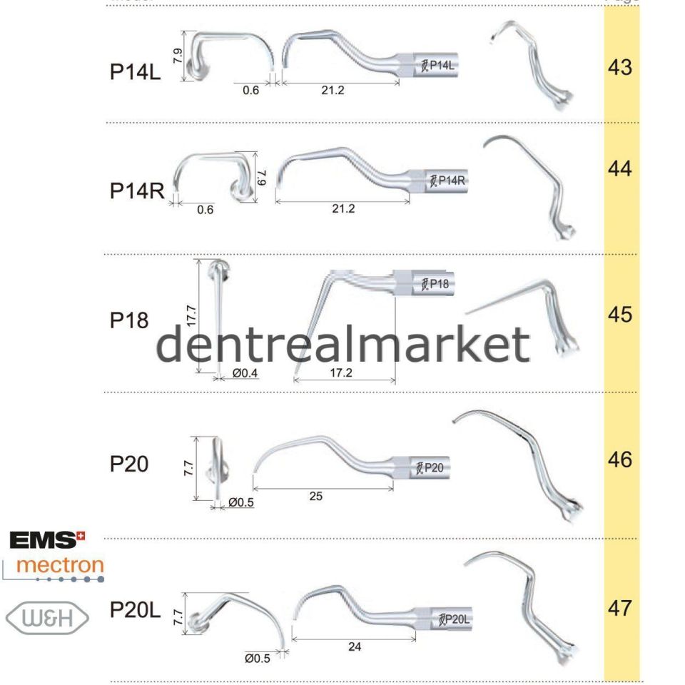 Kavitron Periodontic Ucu P20 - Ems,Mectron,Woodpecker,WH Uyumlu