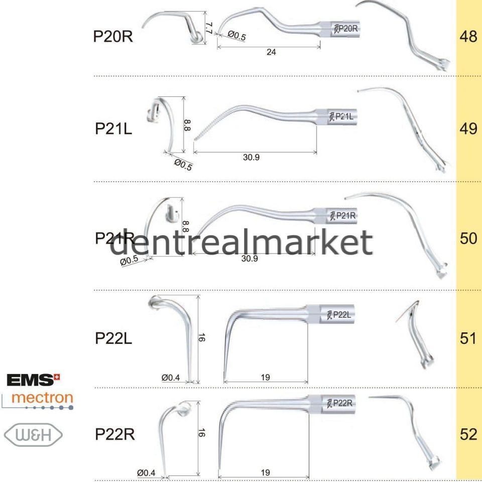Kavitron Periodontic Ucu P20 - Ems,Mectron,Woodpecker,WH Uyumlu