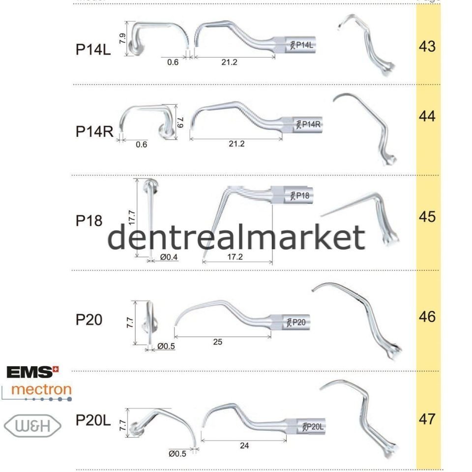Kavitron Periodontic Ucu P20R - Ems,Mectron,Woodpecker,WH Uyumlu
