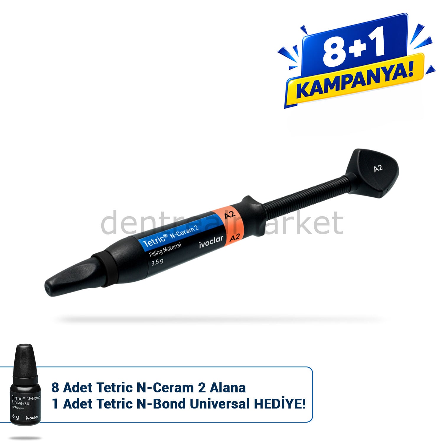Tetric N-Ceram 2 Ünivesal Kompozit Refil 3.5gr & Tetric N-Bond Kampanya