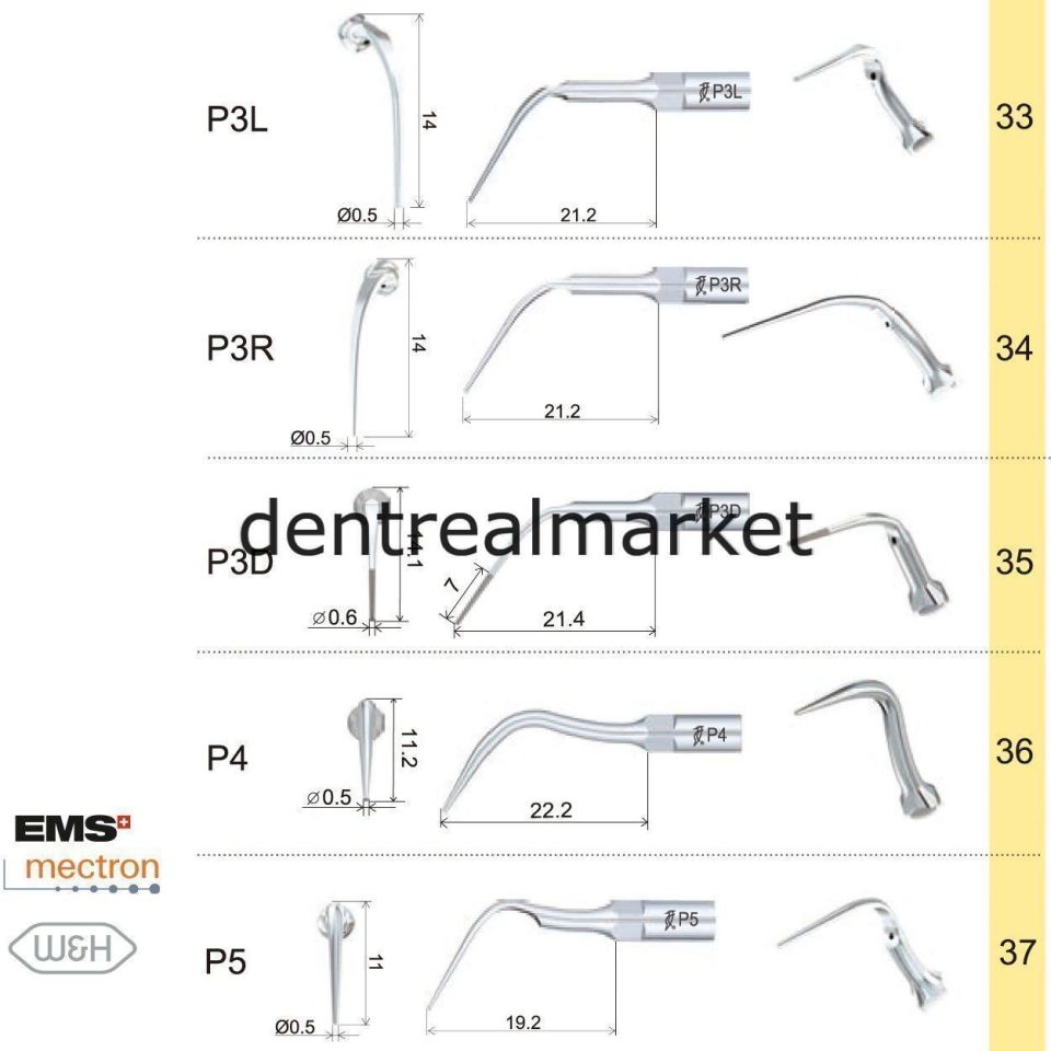 Kavitron Periodontic Ucu P22R - Ems,Mectron,Woodpecker,WH Uyumlu