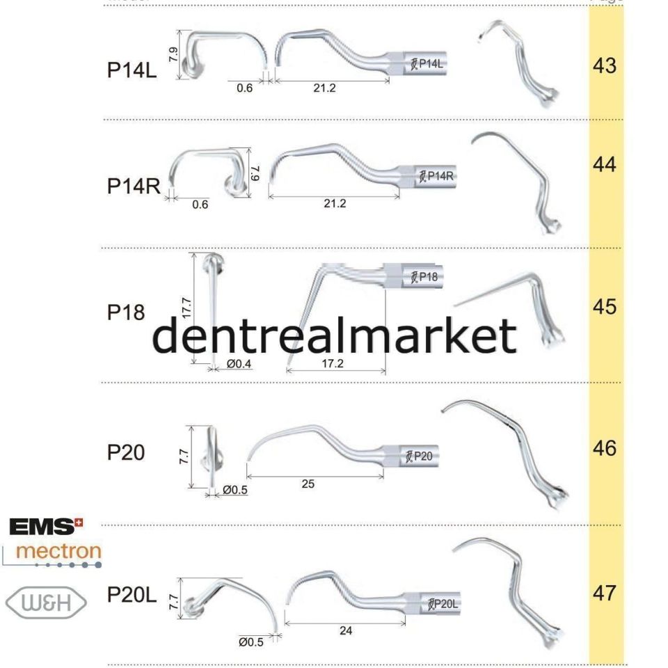 Kavitron Periodontic Ucu P2R- Ems,Mectron,Woodpecker,WH Uyumlu