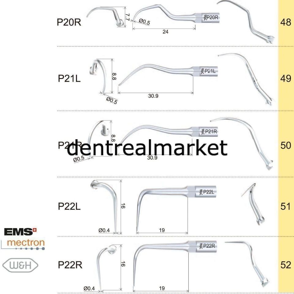 Kavitron Periodontic Ucu P3L- Ems,Mectron,Woodpecker,WH Uyumlu