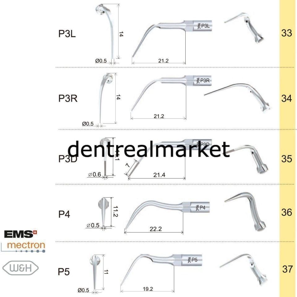Kavitron Periodontic Ucu P3D- Ems,Mectron,Woodpecker,WH Uyumlu