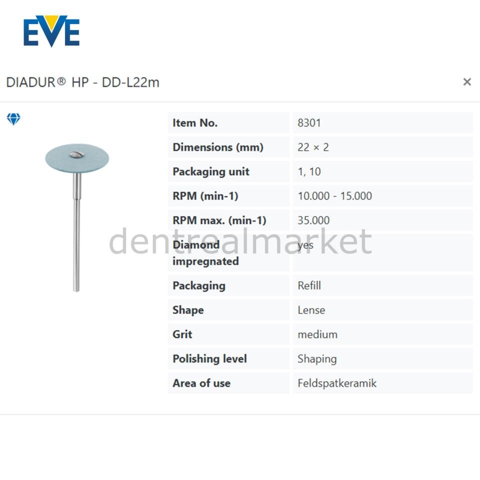 Diadur HP - Kompozit & Porselen Düzeltme Lastiği - DD-L22m