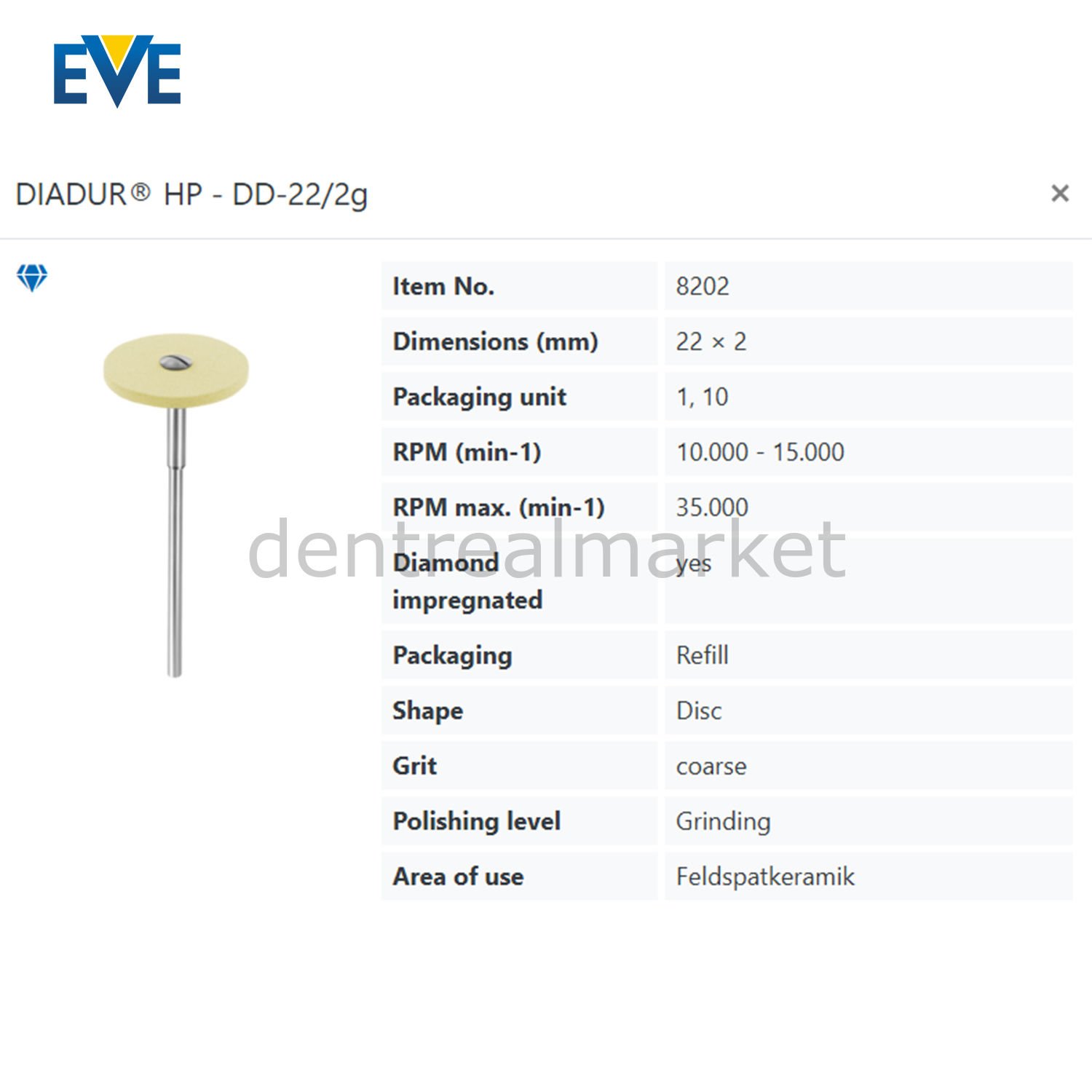 Diadur HP - Kompozit & Porselen Düzeltme Lastiği - DD-22/2g