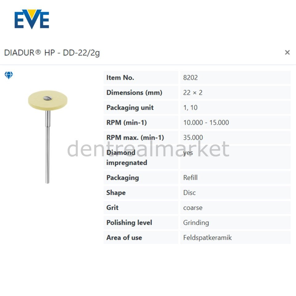 Diadur HP - Kompozit & Porselen Düzeltme Lastiği - DD-22/2g