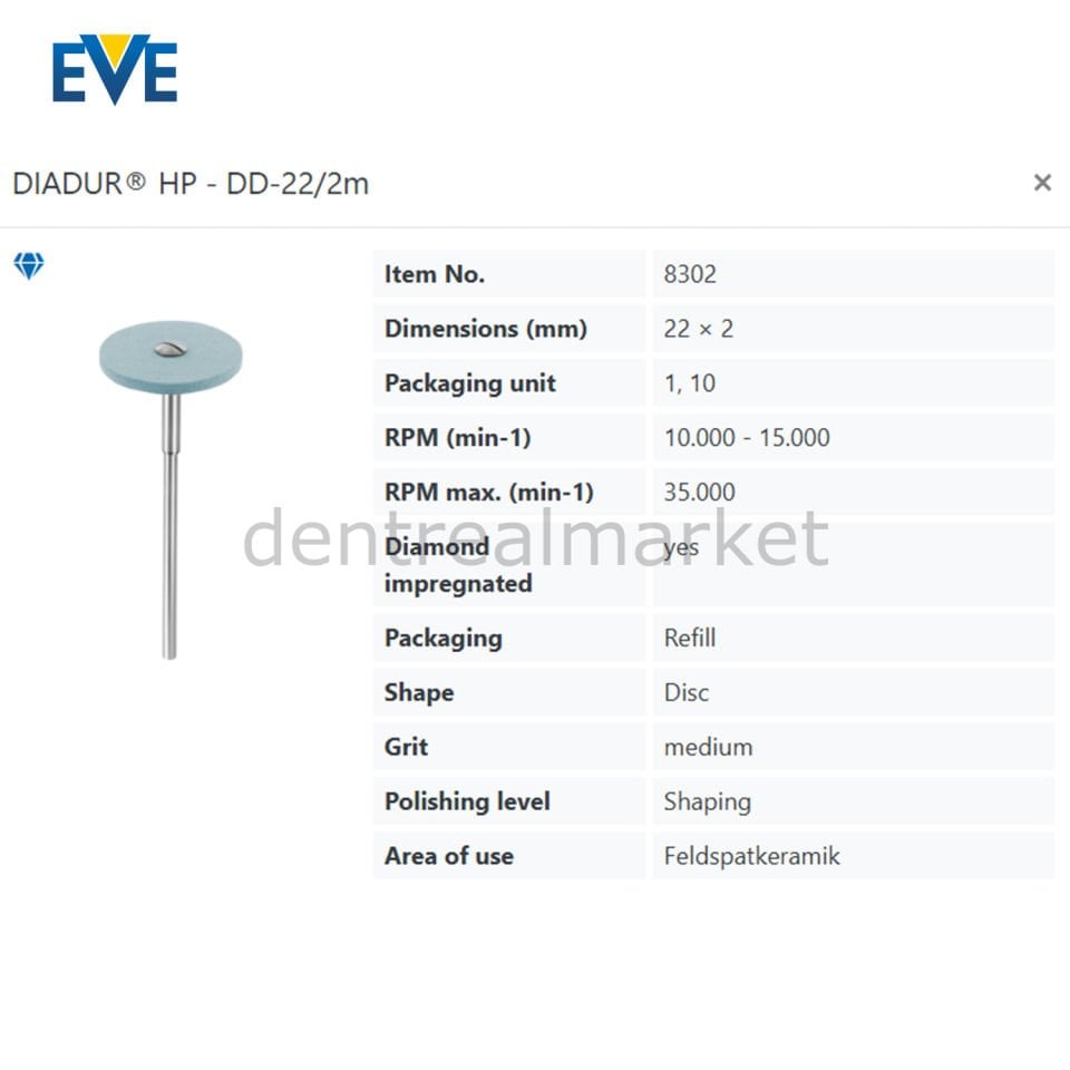 Diadur HP - Kompozit & Porselen Düzeltme Lastiği - DD-22/2m