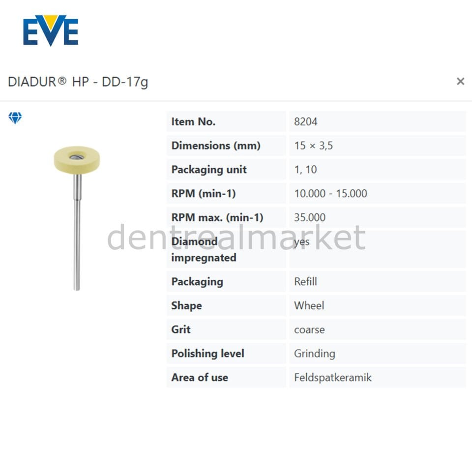 Diadur HP - Kompozit & Porselen Düzeltme Lastiği - DD-17g
