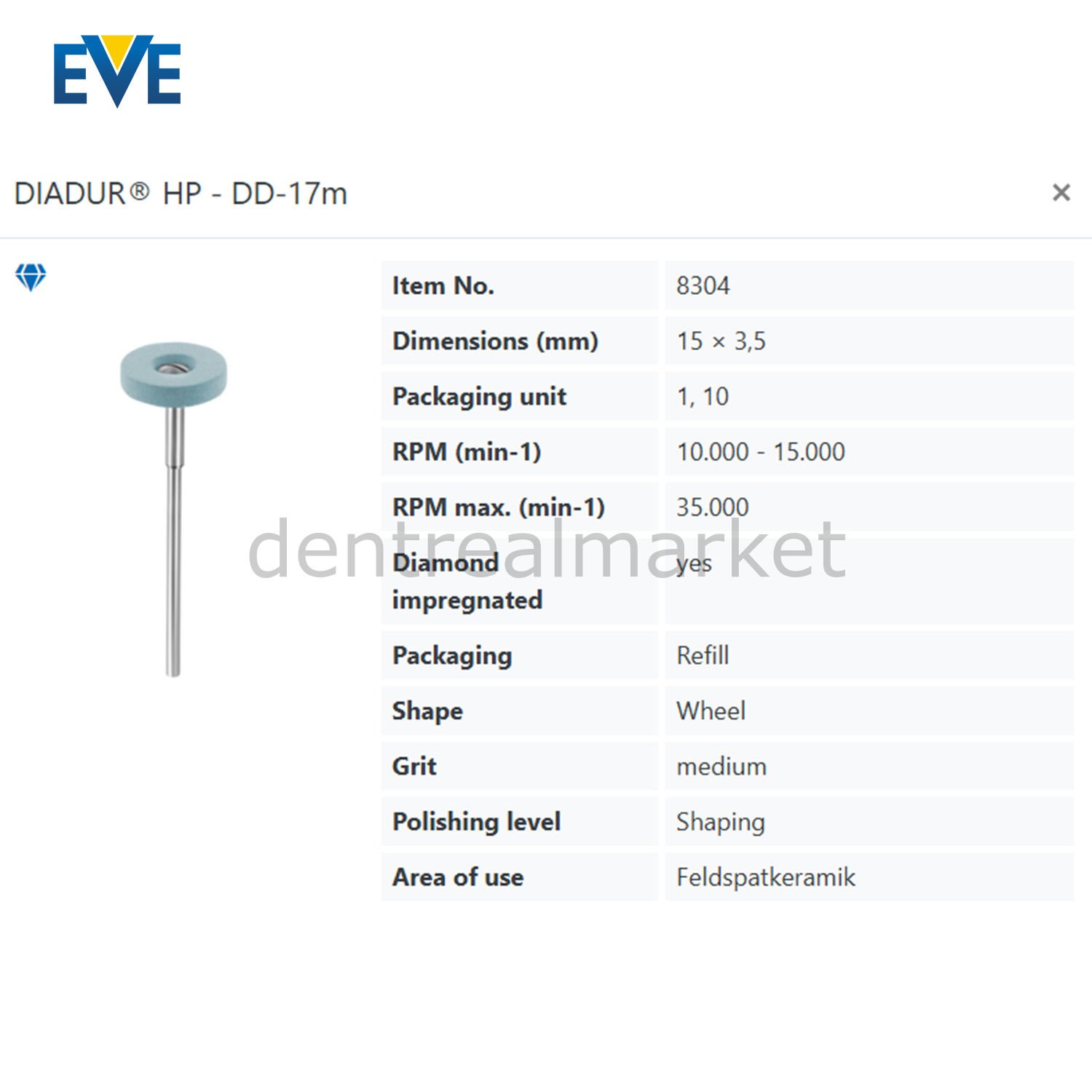 Diadur HP - Kompozit & Porselen Düzeltme Lastiği - DD-17m