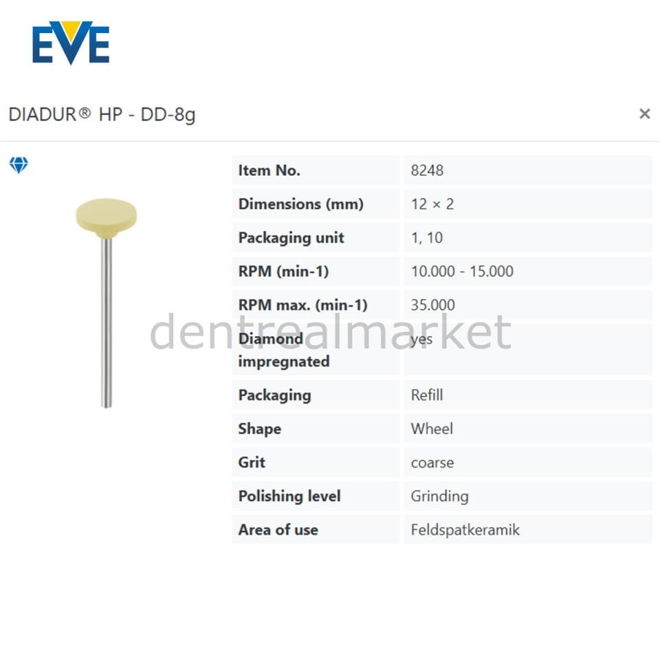 Diadur HP - Kompozit & Porselen Düzeltme Lastiği - DD-8g