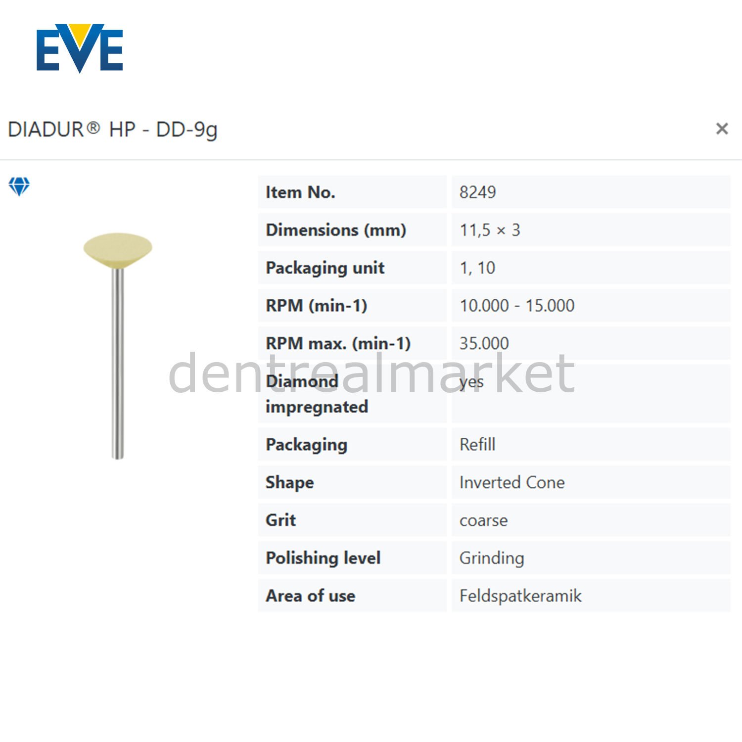 Diadur HP - Kompozit & Porselen Düzeltme Lastiği - DD-9g