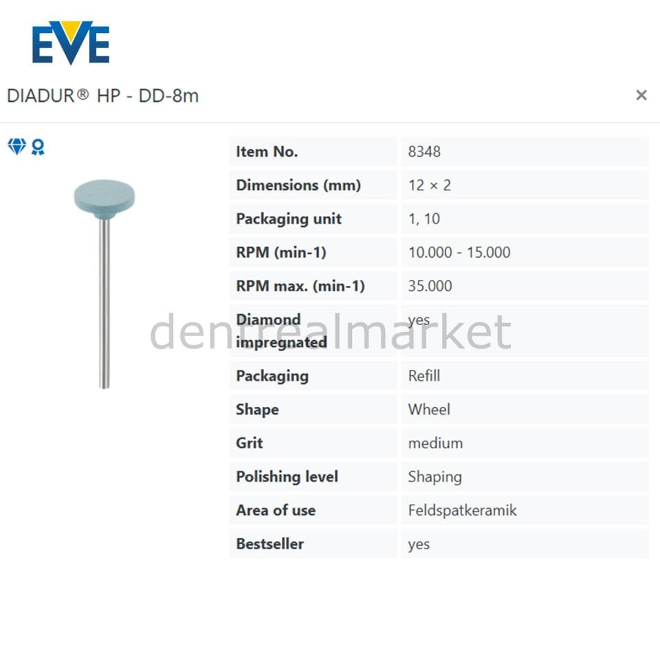 Diadur HP - Kompozit & Porselen Düzeltme Lastiği - DD-8m