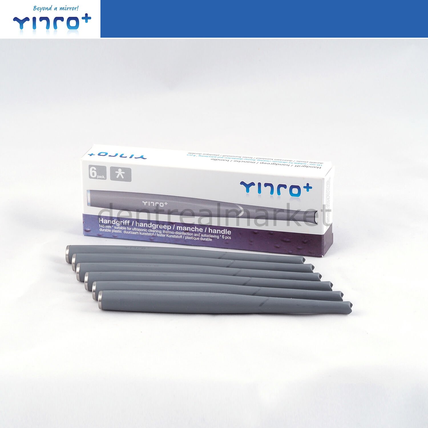 Yirro Plus Handle Gri Ayna Sapı - 6'lı
