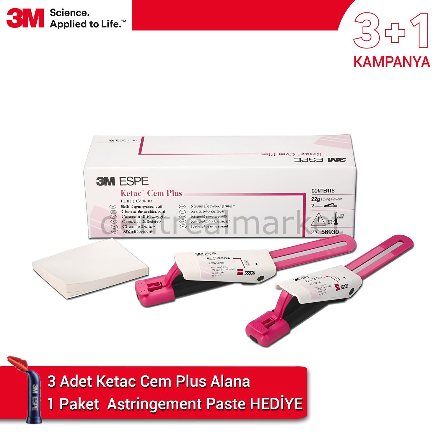 Ketac Cem Plus Rezin Modifiye Camiyonomer Siman - 3+1 Kampanya