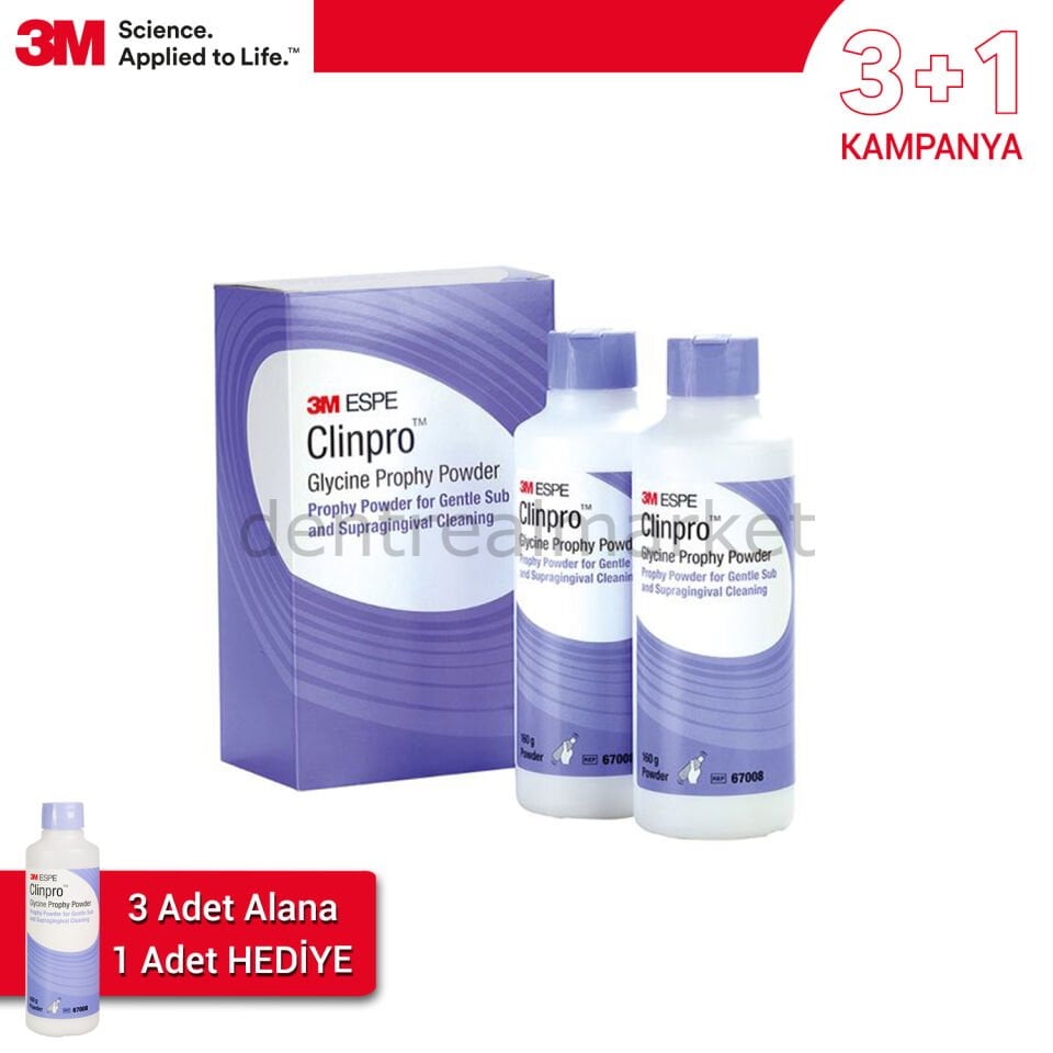 Clinpro Glycine Prophy Powder Profilaksi Tozu 3+1 Kampanya