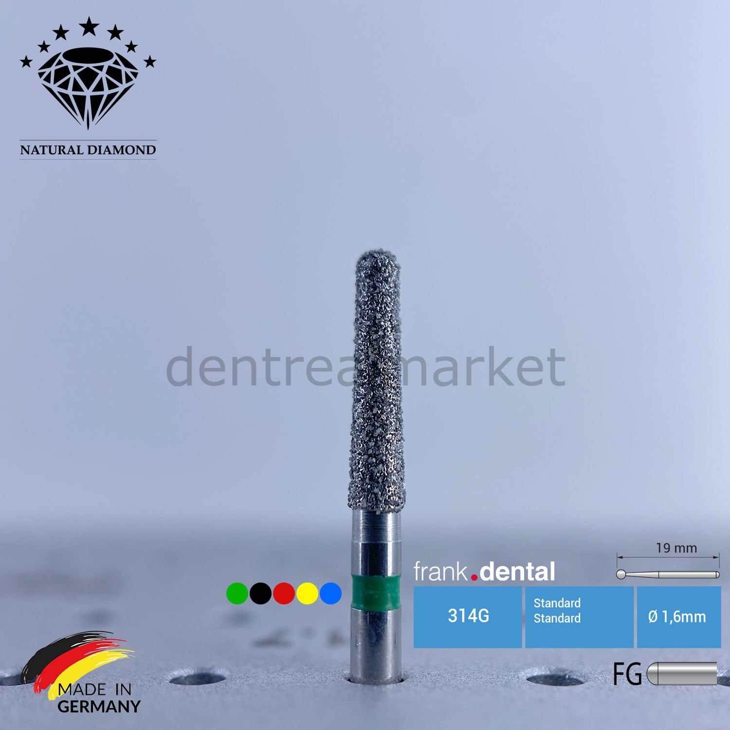Doğal Elmas Frez - Aeratör - 856 - Konik - 5 Adet