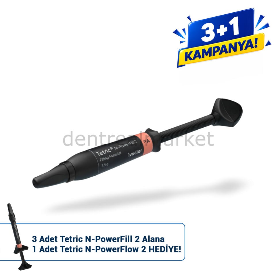 Tetric N-Powerfill 2 Bulkfill Posterior Kompozit Refill 3,5 gr & Tetric N-PowerFlow 2 Kampanya