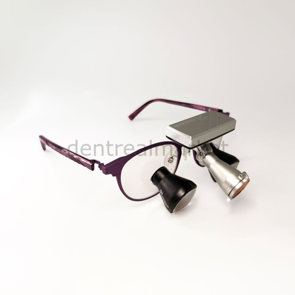 3,5X Büyütmeli Kablosuz Işıklı Classic Custom Loupe - Titanyum Çerceve