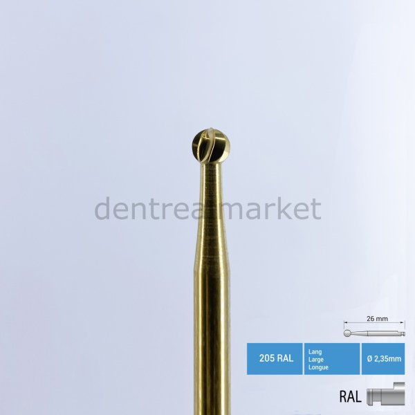 Titanyum Carpide Cerrahi Frez Rond - 141 RAL - RAXL Anguldurva - RAL - Ø 025