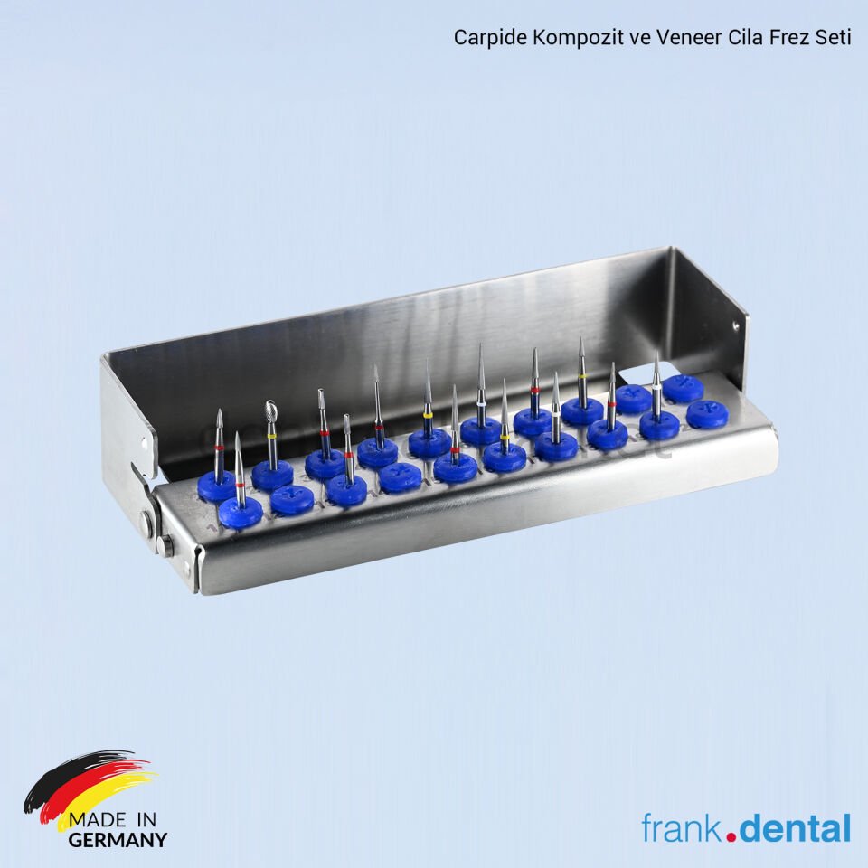 Carpide Kompozit ve Veneer Cila Frez Seti | Frank Dental