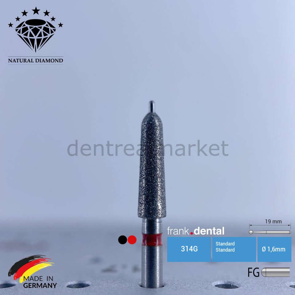 Doğal Elmas Frez - Aeratör 856KFS - Kılavuz Pinli - Basamaklı Kesim