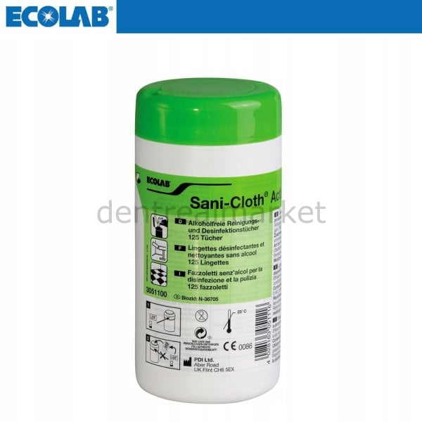Sani-Cloth Active Alkolsüz Mendil 125 Mendil