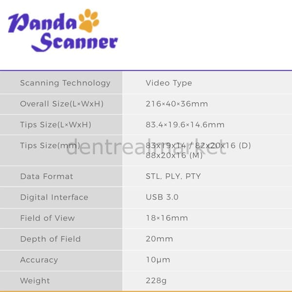 Panda P3 Renkli Ağız İçi Tarayıcı