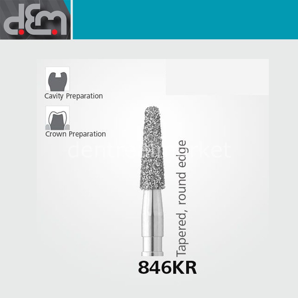 DX Sentetik Elmas Frez - 846KR - Konik - 10 Adet