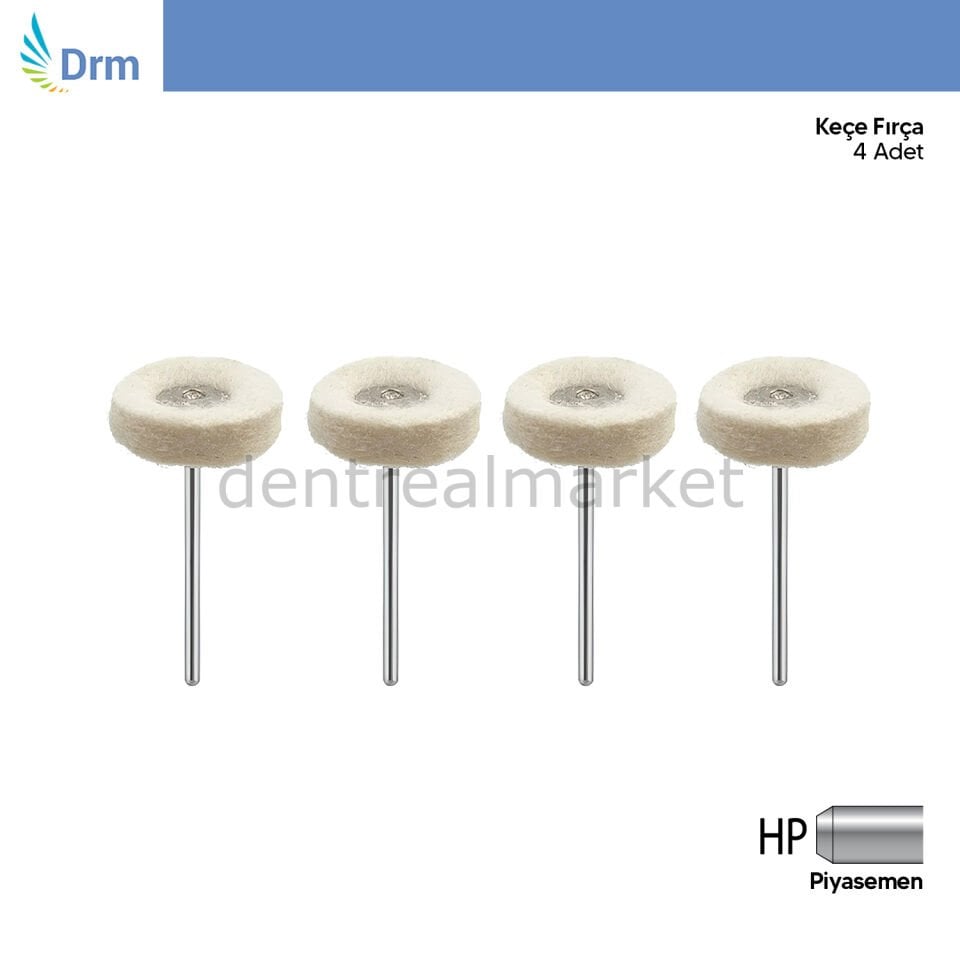 Yuvarlak Porselen ve Kompozit Cila Seti 4'lü - Piyasemen Keçe