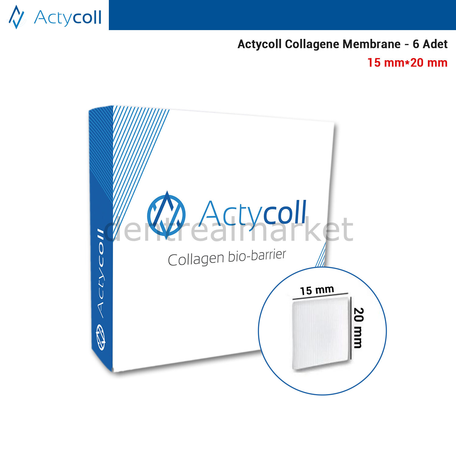 Collagene Membrane - 15*20 mm - 6 Adet