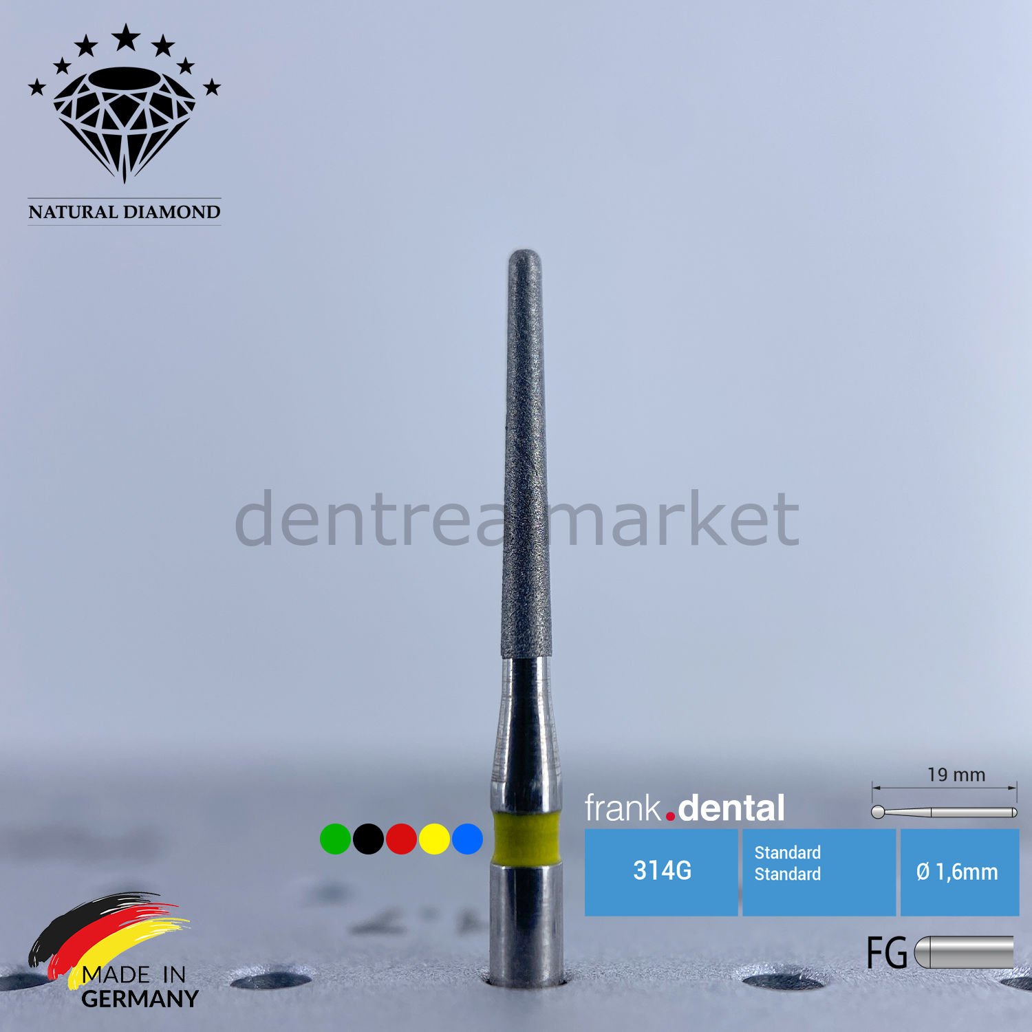 Doğal Elmas Frez - Aeratör - 856L - Konik - 5 Adet