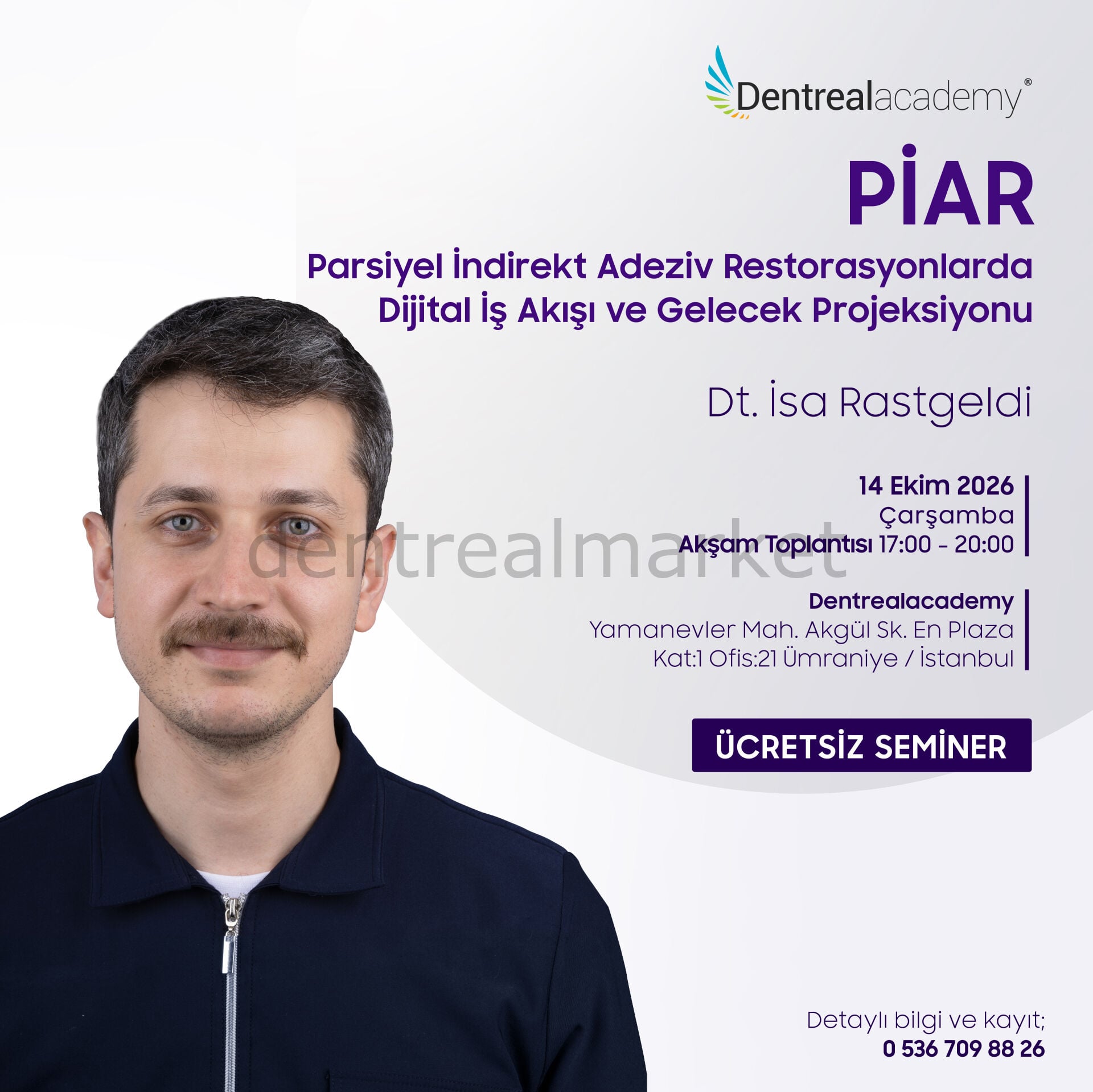 PİAR - Parsiyel İndirekt Adeziv Restorasyonlarda Dijital İş Akışı ve Gelecek Projeksiyonu - Dt. İsa Rastgeldi