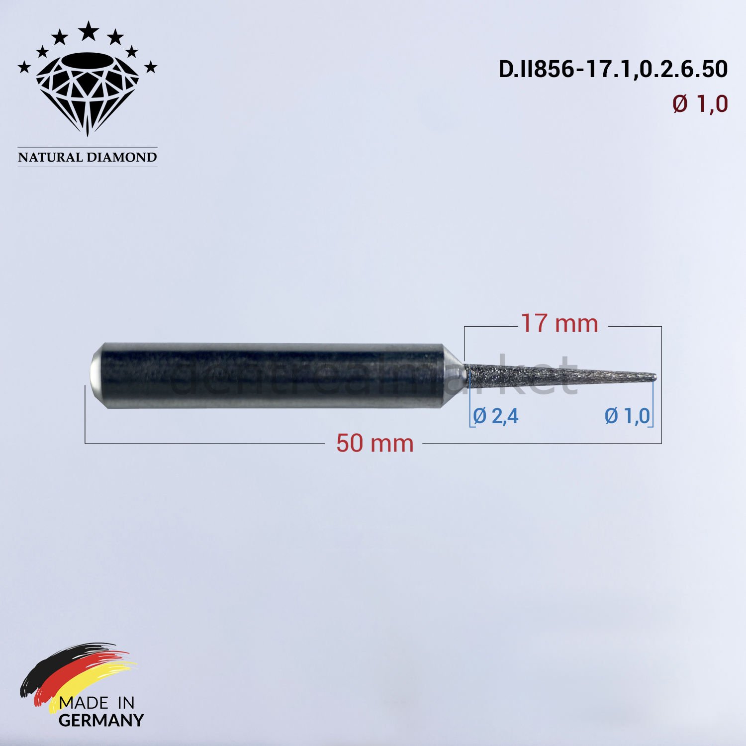 Imes Icore Wieland Elmas Cad Cam Drill 1,0 mm
