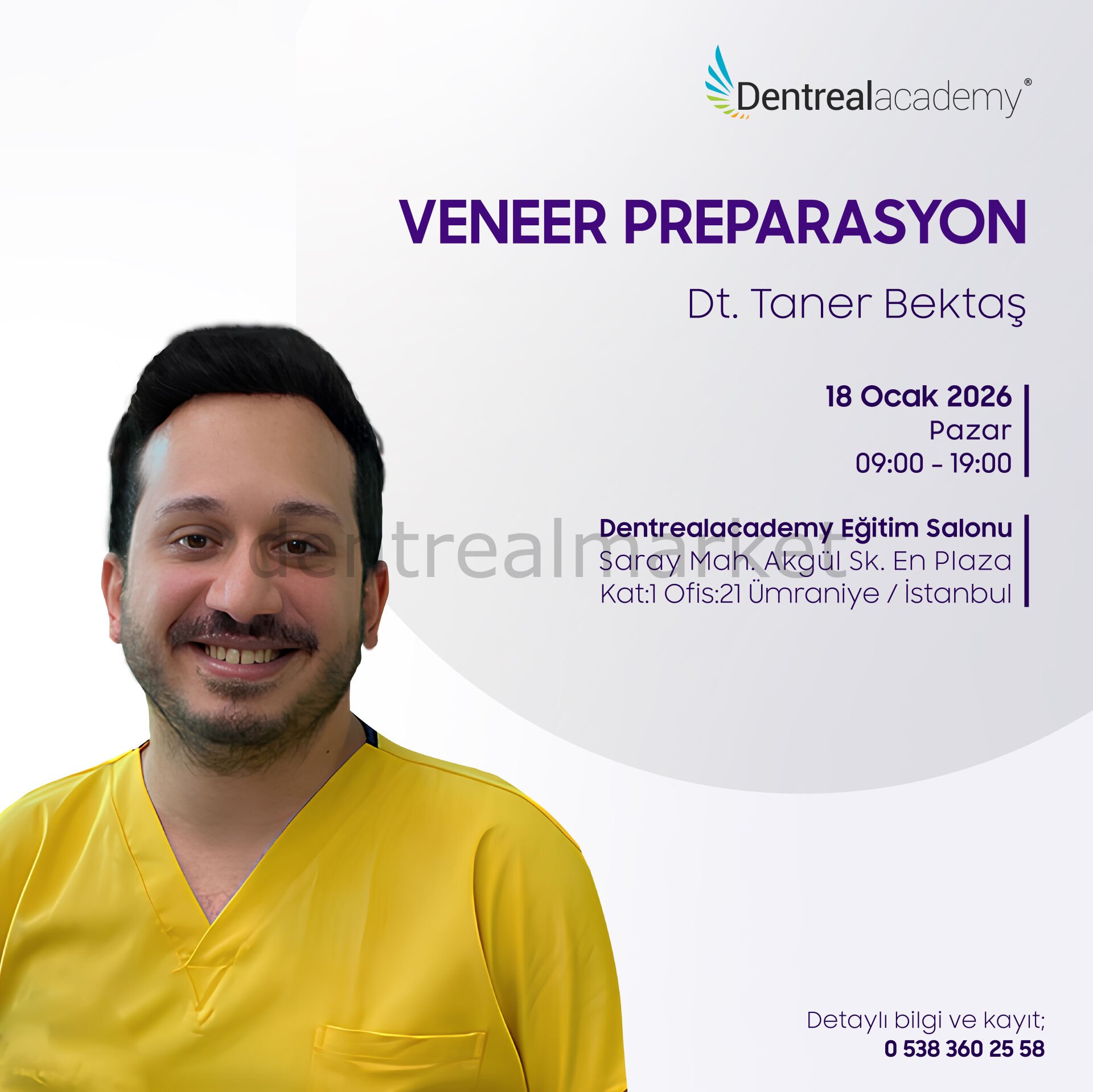 Veneer Preparasyon - Hands-On - Dt. Taner Bektaş