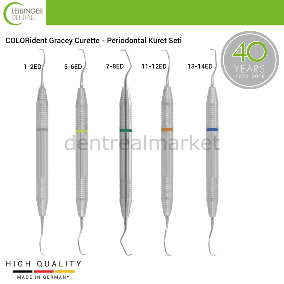 COLORident Gracey Curette - Periodontal Küret Seti