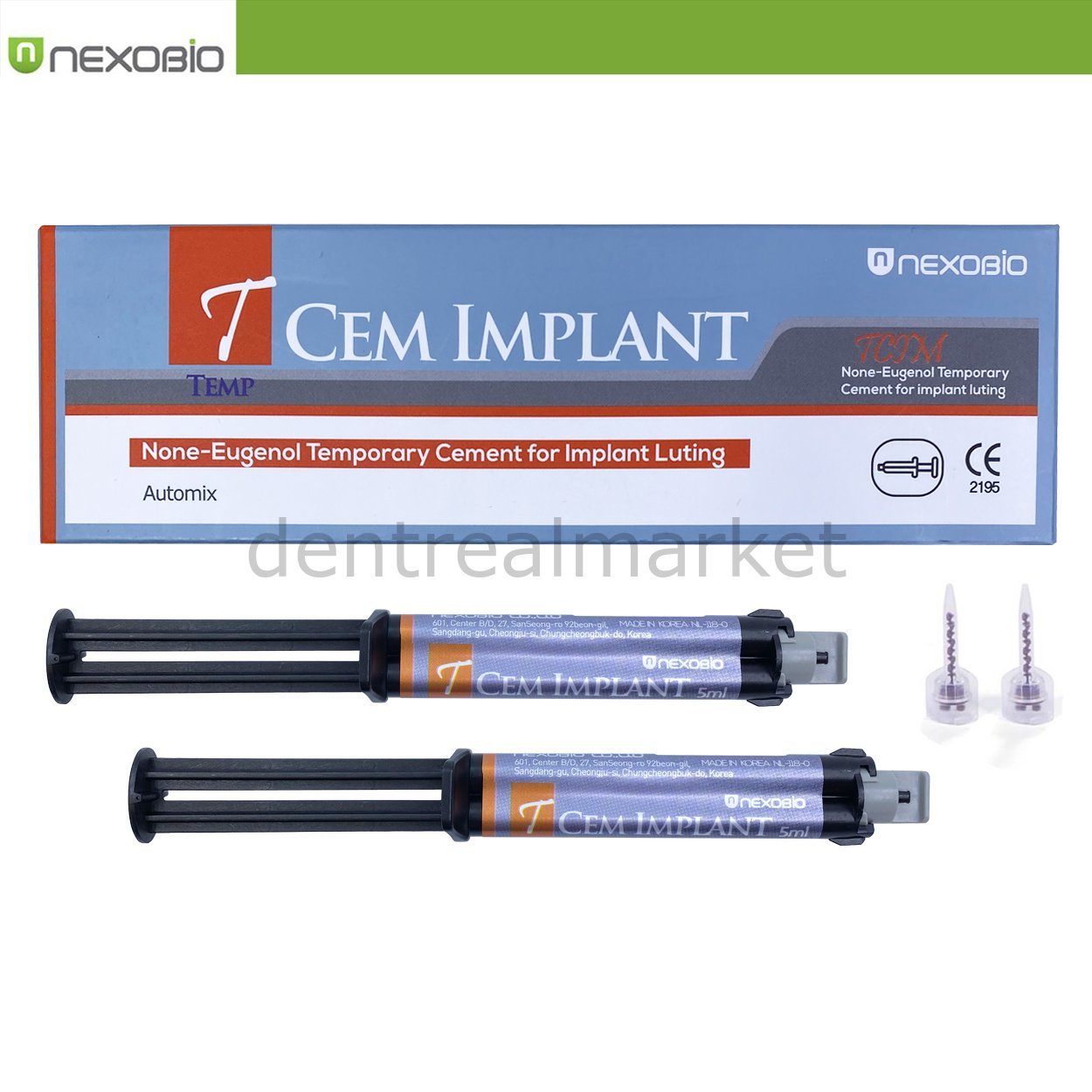 T-Cem İmplant Yapıştırma Simanı Automix 2*5 ml