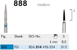 888 Sentetik Elmas Frez - 5 Adet