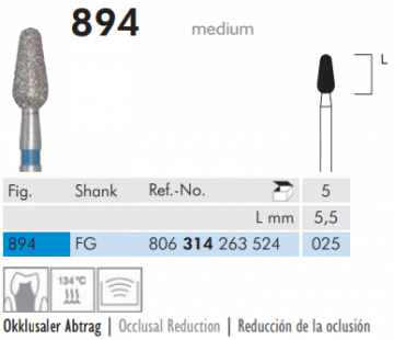 894 Sentetik Elmas Frez - 5 Adet