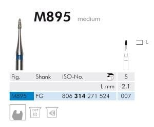 895 Sentetik Elmas Frez - 5 Adet