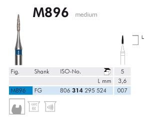896 Sentetik Elmas Frez - 5 Adet